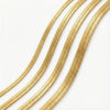 Stainless Steel Herringbone Necklace in 2 mm to 5 mm Widths and 40 cm to 50 cm Lengths - Image 16