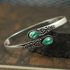 Vintage Ethnic Style Inlaid Imitation Stone Bracelet Elegant Open Adjustable Cuff Bracelet Women Men Party Jewelry - Image 9