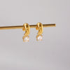 Delicate Cubic Zirconia Earrings For Women Gold Plated Stainless Steel Clip Earrings Simple Jewelry Gift - Image 6