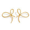 Stainless Steel Bowknot Stud Earrings Minimalist Jewelry Metal Daily Wear for Women Party - Image 8
