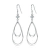 Zircon Water Drop Earrings For Women Silver Color Long Dangle Hanging Earring Female Wedding Ear Jewelry Gift - Image 38