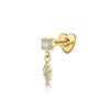 Silver Zircon Stud Earrings 1PC Eight pointed star Women Gold/Silver Heart Flat back piercing Jewelry Gift - Image 36
