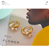 Fans Welfare Style Pearls Stainless Steel Gold Color Huggie Hoop Earrings Jewelry for Women - Image 14