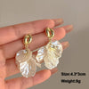 White Women's Dangle Earrings Blooming Flower Acrylic Enamel Butterfly Imitation Pearl Heart Hanging Earrings Elegant Brinc - Image 21