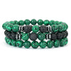 3Pcs/Set Men Natural Tiger Eye Lava Rock Beaded Bracelets Matte Black Onyx Stone Strand Bracelet For Man Yoga - Image 13