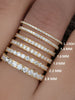 Silver 1.4MM 1.6MM 1.8MM Full Zircon Ring For Women Engagement Wedding Jewelry - Image 8