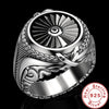 Silver Ring Punk Gear Men's Gold Ring Party Wedding Glamour Jewelry Gift - Image 1