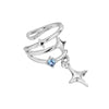Korean Blue Zircon Star Clip Earrings for Women Simple Hollow Multi-Layer Star Ear Cuff Non-Piercing Jewelry Gift - Image 6