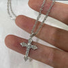 Shiny Crystal Zircon Cross Pendant Necklace for Women Girls Punk Silver Color Thin Chain Necklace Party Jewelry Birthday Gift - Image 3