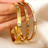 Yupsk 1/3pcs Classic Zircon Inlaid Stainless Steel Bracelet Roman Numeral Heart Design Bangles Jewelry Gift - Image 3