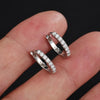 Silver Zirconia Huggie Hoop Earrings for Women Girls Sparkling Round CZ Wedding Engagement Party Jewelry Gift - Image 4