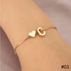 Simple Love Letter Bracelet Retro Adjustable Alloy Letter Bracelet Women Hand Jewelry Accessory - Image 25