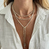 Geometric Acrylic Bead Choker Necklace with Pendant Detail - Image 2