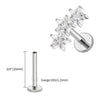 Titanium Triple Star Cluster Cartilage Earring 16G Flat Back Labret Stud Tragus Helix Piercing Jewelry - Image 13