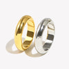 Gold Plated Silver Color Minimalist Basic Thick Plain Loop Circle Stainless Steel Rings For Women - Image 5