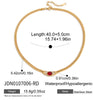 Vintage Glass Stone Crystal Pendant Necklace For Women Gold Plated Stainless Steel Necklace Jewelry Gift - Image 9
