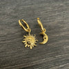 Senior Statement Temperament Dangle Stainless Steel Earrings Bohemian Sun Moon Totem Pendant Earrings for Women Jewelry Gift - Image 3