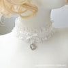 30cm Lace Bow Necklace Sweet Love Heart Gem Charm Lolita Girls Necklace Cosplay Collar Chains Dancing Jewelry for Wedding Party - Image 10
