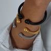 Simple Twisted Cuff Bracelets For Women Men 316L Stainless Steel Round Wristband Bangle Unisex Jewelry - Image 2