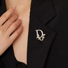 Elegant Women Brooches Letter D Pearl Pin for Coat Suit Dress Jewelry Accessories Brooch - Image 1