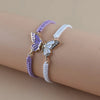 2Pcs Simple Butterfly Hand Woven Couple Bracelet For Women Men Butterfly Bangle Versatile Woven Wristband Gifts - Image 6