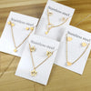Love Heart Pendant Necklaces For Women Stainless Steel No Fade 2 Pieces Jewelry Wedding Party Gifts Gold Color - Image 1
