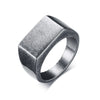 Signet Rings for Men Women Polished Stainless Steel Biker Ring for Men Ideal Gift for Dad Boyfriend - Image 7