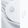 Simple Cross Personality Silver Jewelry Rotate Irregular Geometric Women Gift Opening Rings - Image 3