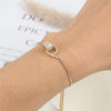 Circle Interlocked Gold-Color Charm Bangle For Women Men Personally Bracelet Party Girls Accessories Jewelry - Image 3