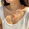 Bohemian Ceramic Fish Pendant Necklaces for Women Colorful Bead Rope Choker Necklaces Beach Jewelry Adjustable Gift - Image 1