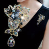 Vintage Women Men Crystal Badges Classic Elegant Lady Party Banquet Brooch Pin - Image 1