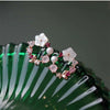 Y2k Pink Crystal Flower Pearl Butterfly Ear Studs Summer Korean Hoop Earrings For Women Jewelry Gift - Image 5
