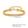 Cubic Zirconia Chain Tennis Bracelet Women, Gold Plated CZ Link, Elegant Sparkling Stackable Statement Wrist Jewelry Gift - Image 10
