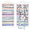 12Pcs/Set Colorful Stone Bracelets Adjustable Rope Braided Bracelet Handmade Bohemia Bracelets with Cards - Image 13
