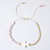Boho Cross Pendant Adjustable Bracelet Colorful Beads Gold Accents Handmade String Bracelet for Women Religious Jewelry - Image 7