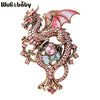Retro Magical Dragon Brooches For Women Unisex 5-color US Flag Animal Party Casual Brooch Pin Gifts - Image 4