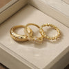 3PCS Star Shaped Synthetic Zirconia Bow Multi Layer Ring Women's Banquet Party Jewelry Accessories Gifts - Image 5