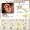 1Pair Flat Back Earrings for Women Steel Earrings Hoop Stud Cartilage Tragus Piercings - Image 3