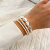 Wide Imitation Pearl Beaded Cuff Bracelet in Multiple Styles - Image 8