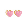 Cute Enamel Pink Geometric Round Heart Hoop Earrings Minimalist Gold Color Copper CZ Zirconia Hoop Huggies Korean Jewelry Gifts - Image 13