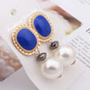 European Oval Hanging Earrings Punk Coiled Metal Women's Earrings Colorful Long Dangle Earrings Big Round Earrings - Image 4