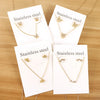 Necklaces Jewelry Sets For Women Girls Stainless Steel Pendant Necklaces And Earrings 2 Pieces Sets Wedding Party Jewelry Gifts - Image 1