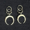 Punk Round Bead Moon Earrings for Women Korean Charm Geometric Drop Earrings Gothic Jewelry Grunge Accessories - Image 4