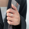 Silver Rings For Women Geometric Jewelry Finger Adjustable Simple Retro OVal CZ Ring For Party Birthday Gift - Image 2