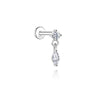 1PC Sparkling Piercing Stud Earrings Silver Shining Circle Earring For Women Ear Bone Earring Jewel - Image 23