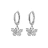 Cute Snowflower Christmas Earring Pave Cubic Zirconia Hoop Earrings for Women Christmas Jewelry - Image 23