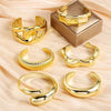 Exaggerated Geometric Wide Cuff Bangles for Women Men Punk Hip Hop Chunky Gold Silver Color Statement Bracelet Jewelry Gift - Image 3