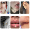 5pc Nose Rings Hoop Hinged Clicker Segment Nose Rings Ear Cartilage Ring Clip Stainless Steel Ear Nose Ring Body Jewelry Gift - Image 3