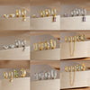 Four-Piece Stainless Steel Hoop Earring Set with Star and Leaf Motifs - Image 15