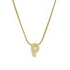 Cute English Letter Initial Necklace Gold Plated Zircon Paved Necklace Puffy Bubble Letter Necklace for Women - Image 15